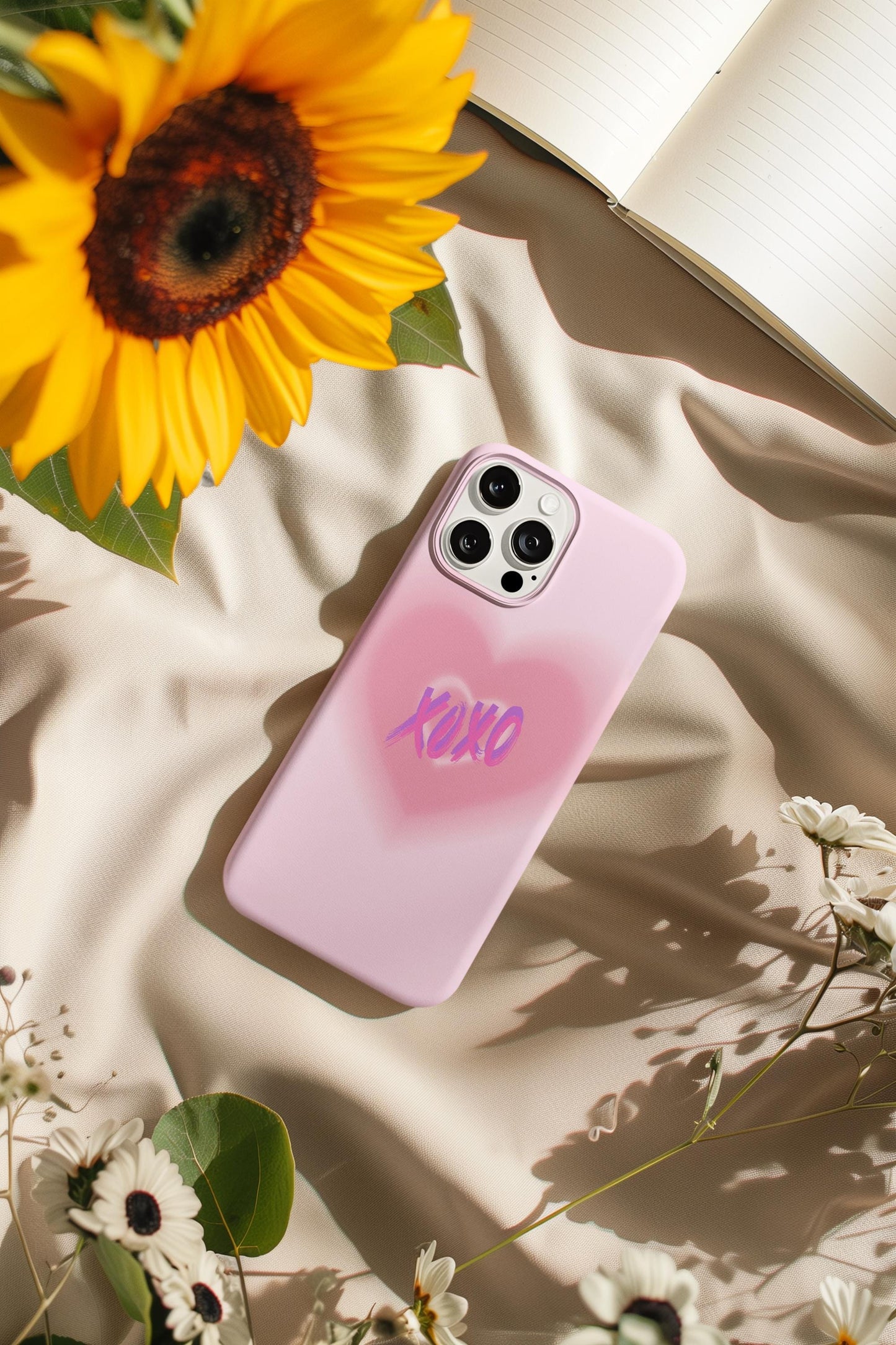 Pink and White Y2K Hearts for iPhone 16, 15, 14, 13, 12, 11, 8, 7, XR, XS, X Pro Max Plus Mini. Aesthetic, Cute, Retro Birthday Present