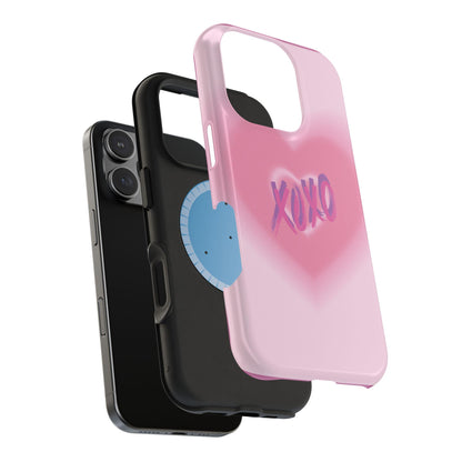 Pink and White Y2K Hearts for iPhone 16, 15, 14, 13, 12, 11, 8, 7, XR, XS, X Pro Max Plus Mini. Aesthetic, Cute, Retro Birthday Present