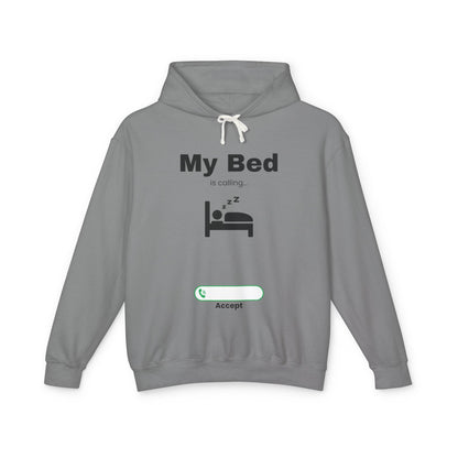 My Bed is Calling Hoodie: Funny Sleep Lover Pullover - Fall Colors