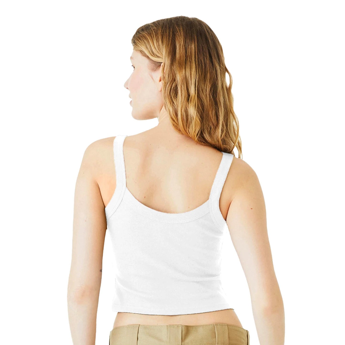 Micro Ribbed Scoop Tank Top: Fitted Stretch Knit - Bella + Canvas 1012BE
