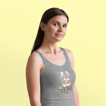 Micro Ribbed Scoop Tank Top: Fitted Stretch Knit - Bella + Canvas 1012BE