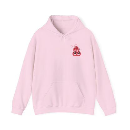 Vibrant Cherry Bomb Graphic Hoodie | Unisex Pink Streetwear Sweatshirt for Trendy Casual Style