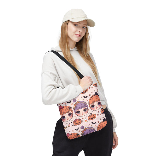 Whimsical Halloween Tote: Spooky-Cute Pumpkin Design for Trick-or-Treat, Fall Festivities & Witch Lovers