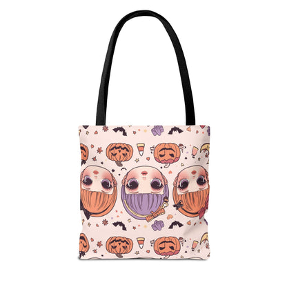 Whimsical Halloween Tote: Spooky-Cute Pumpkin Design for Trick-or-Treat, Fall Festivities & Witch Lovers