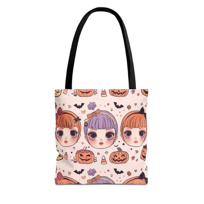 Whimsical Halloween Tote: Spooky-Cute Pumpkin Design for Trick-or-Treat, Fall Festivities & Witch Lovers