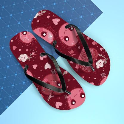 Kawaii Cherry Print Flip Flops: Y2K Harajuku Beach Sandals
