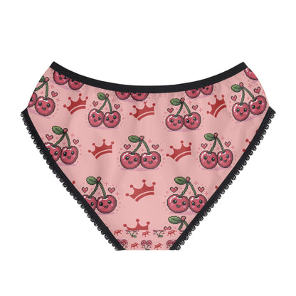 Kawaii Cherry Briefs. Pink and Red Cherry Panties | Cute AOP Lingerie, Cherrycore Underwear Gift for Her, Harajuku Y2K Vibes
