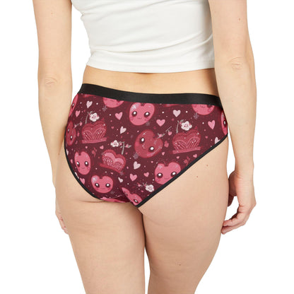 Kawaii Cherry Panties, Adorable Red Briefs, Cute Fashionable Panties for Everyday Wear. Cherrycore Aesthetic for Women ages 16-34