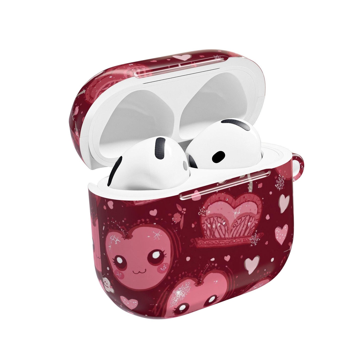 Kawaii Cherry AirPods Case: Dark Red Trendy Earbud Cover