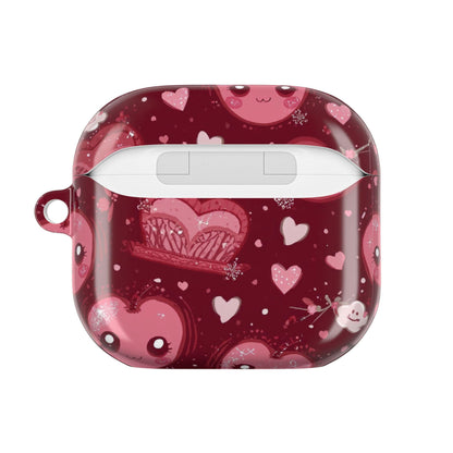 Kawaii Cherry AirPods Case: Dark Red Trendy Earbud Cover