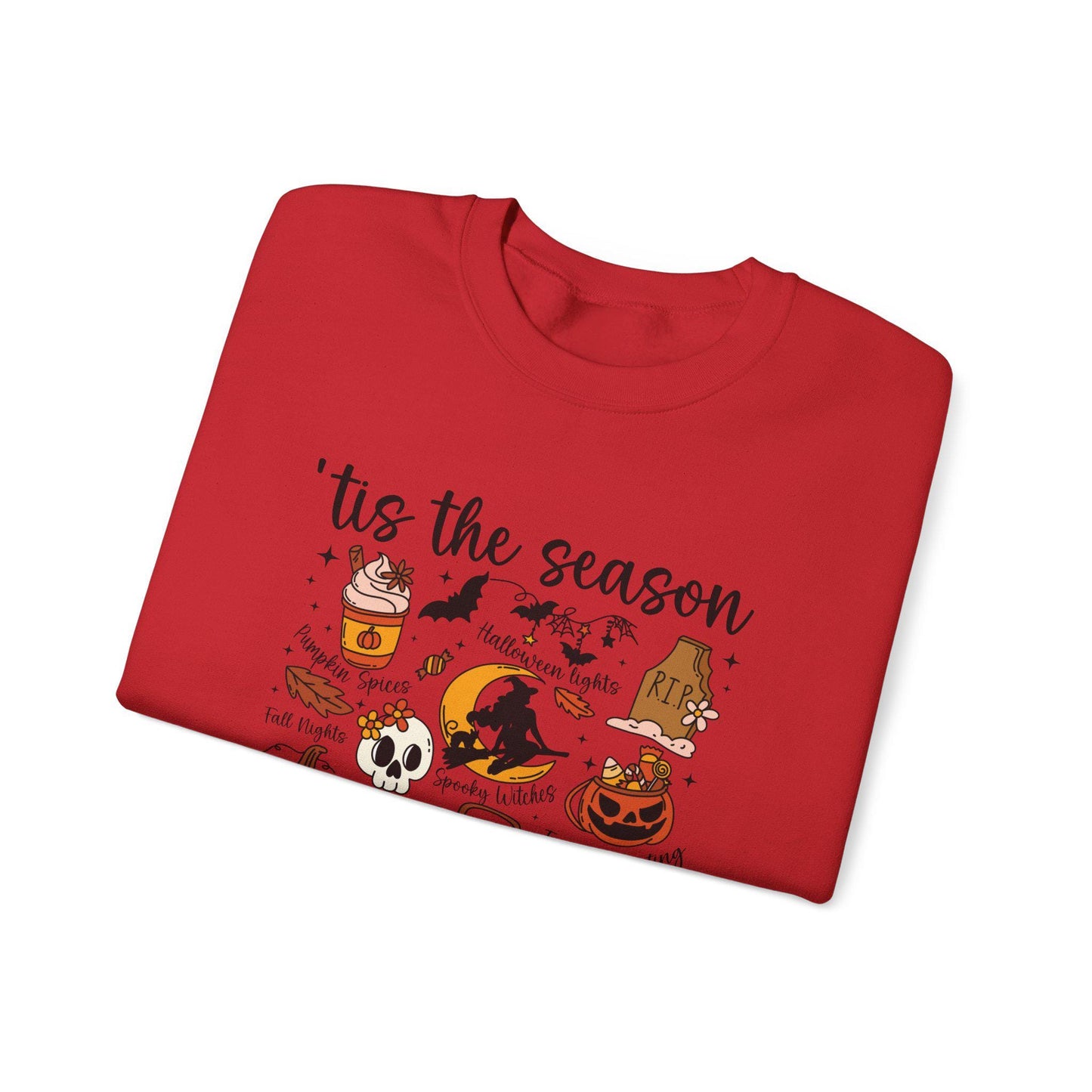 Tis The Season Halloween Sweatshirt, Fall Clothing, Earthly Colors, Fun Design, Spooky Shirt, Unisex Sweatshirt, Halloween Outfit, Crewneck