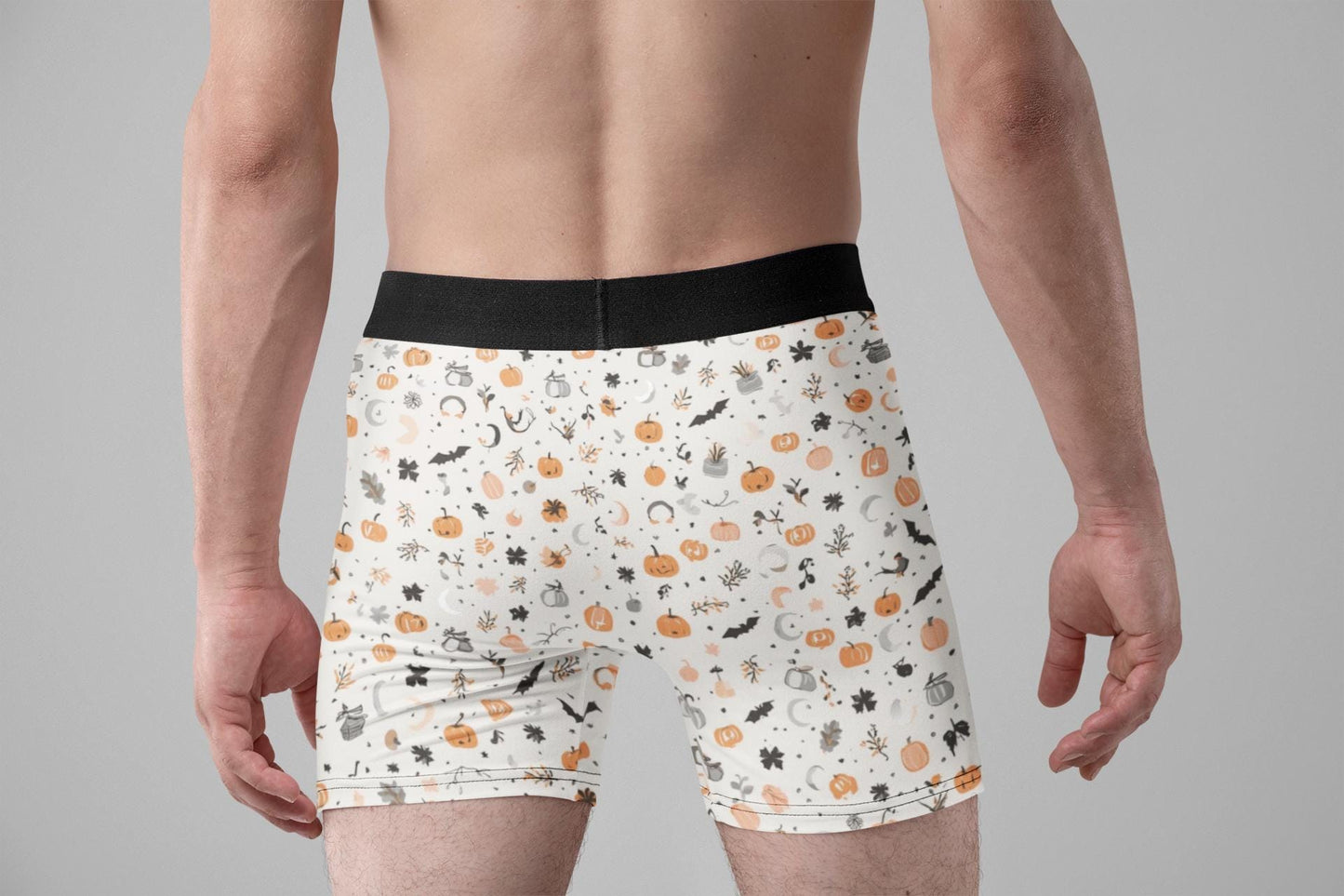 Fun Halloween Patterned Men's Boxers, Comfortable Underwear, Gift for Him, Casual Everyday Wear, Unique Style, Novelty Boxers