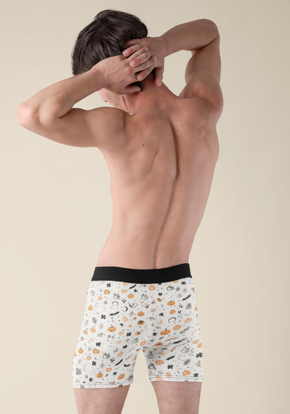 Fun Halloween Patterned Men's Boxers, Comfortable Underwear, Gift for Him, Casual Everyday Wear, Unique Style, Novelty Boxers