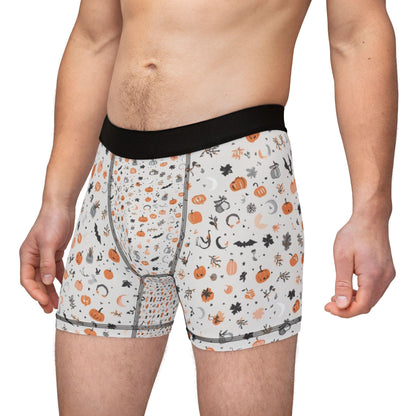 Fun Halloween Patterned Men's Boxers, Comfortable Underwear, Gift for Him, Casual Everyday Wear, Unique Style, Novelty Boxers